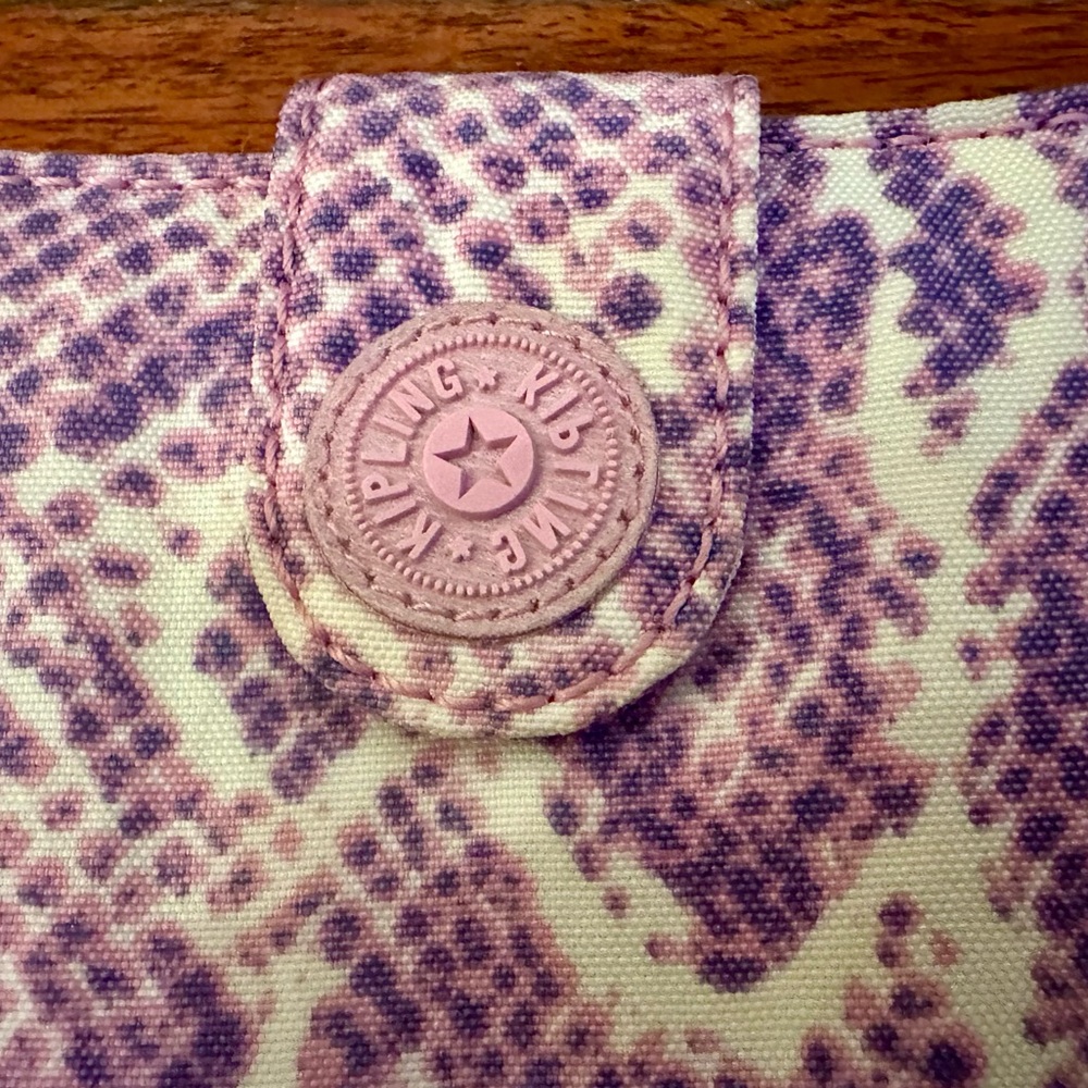 Kipling New Money Wallet Purple Python - image 3